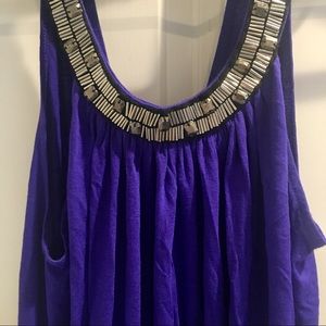 Express halter top beaded purple